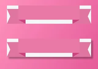 矢量粉色彩带素材图免抠