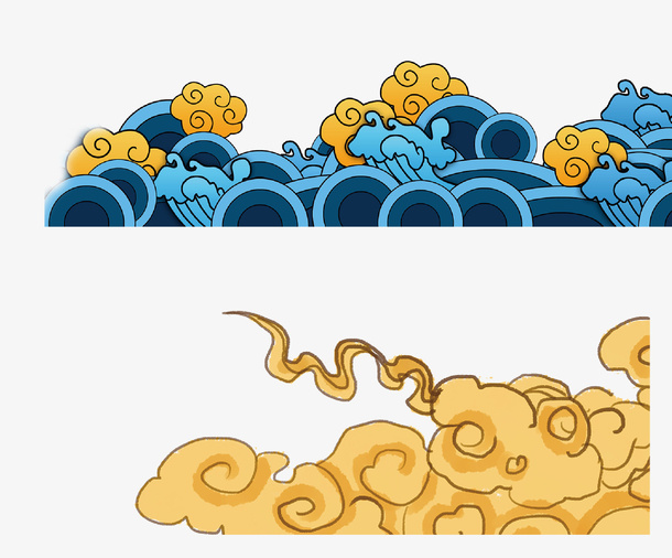 国潮祥云图案免抠