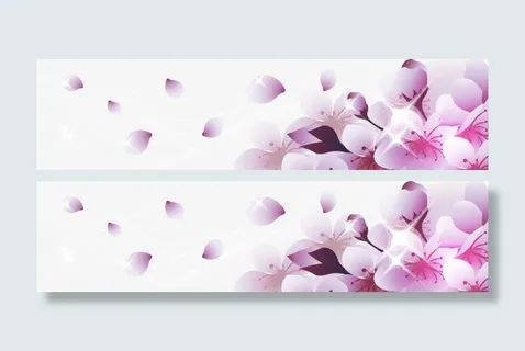 粉色樱花边框免抠