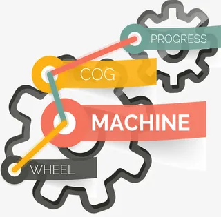 齿轮不规则便签矢量素材免抠