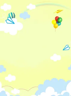 黄底卡通背景素材高清