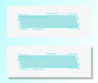 矢量科技感字幕条辉免抠