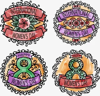 水彩梅花装饰免抠