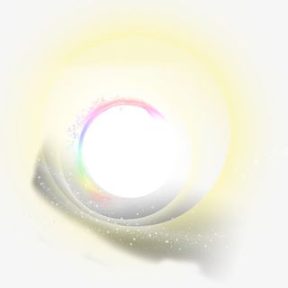 白色圆形光效装饰免抠