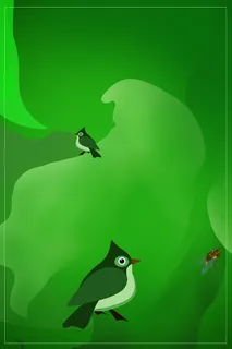 小清新春天插画背景高清