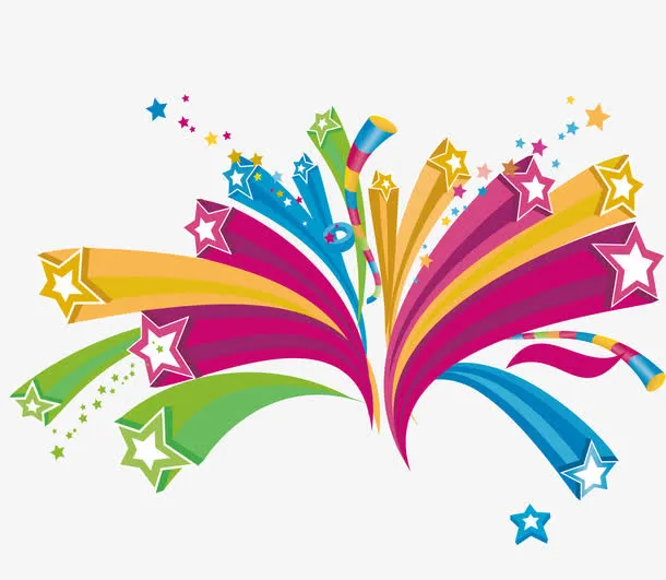 彩色星星装饰矢量免抠