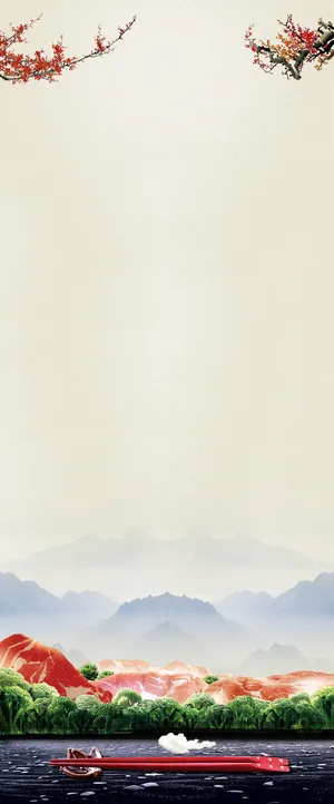 舌尖上的美食展架背景素材高清