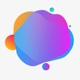 多彩紫色蓝色扁平渐变电商无规则形状免抠