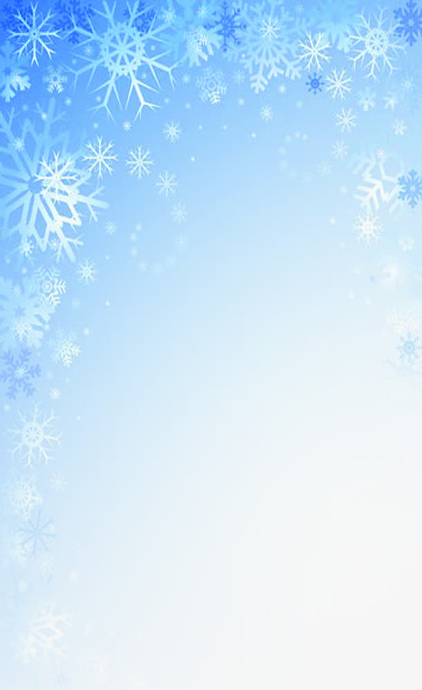 蓝色雪花印花效果免抠