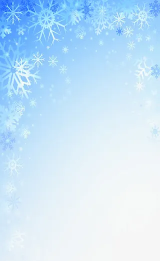 蓝色雪花印花效果免抠