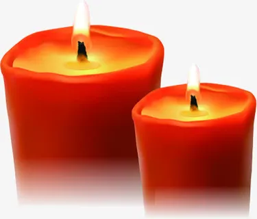 效果红色蜡烛火光免抠