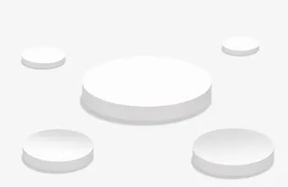 白色立体光影底座装饰素材免抠