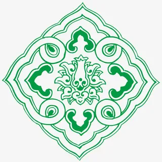 绿色花纹边框矢量素材免抠