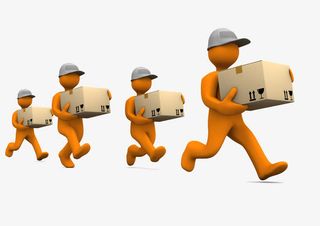 抱着货物奔跑的人免抠