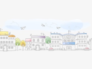 蓝天下的城市免抠手绘/卡通手绘元素