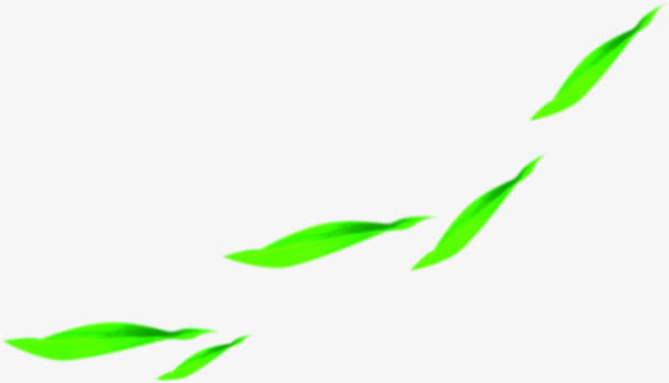 绿色风景竹叶卡通手绘免抠