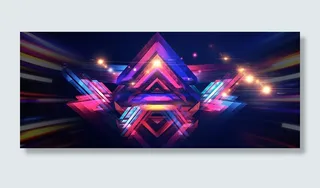 科技大气炫酷灯光黑色banner高清