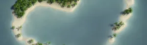 俯视湖泊免抠