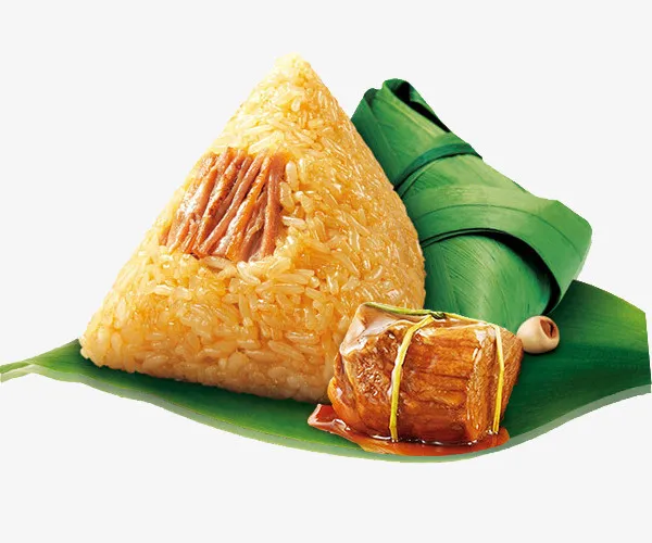 嘉兴肉粽子微距特写免抠