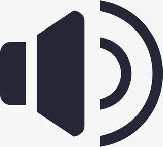 手绘卡通黑色喇叭图标免抠