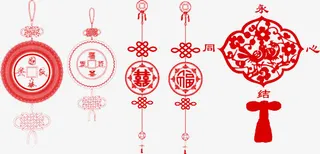 囍字挂件素材免抠