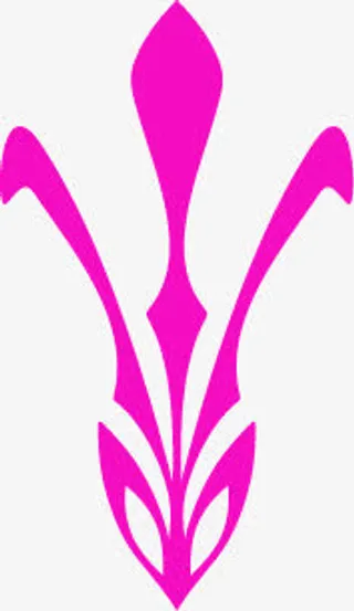 紫色唯美线条花纹免抠