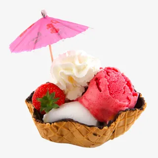 创意冰激凌水果拼盘免抠