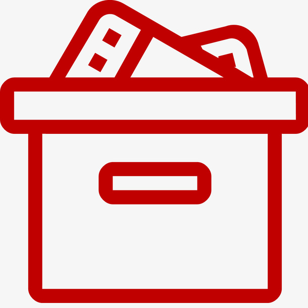 收纳盒小图标设计免抠