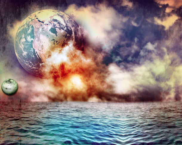 星球与大海免抠