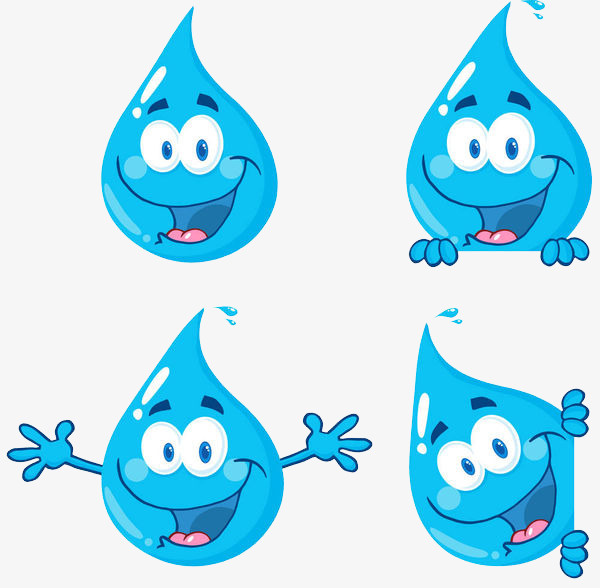 4个水滴的表情免抠