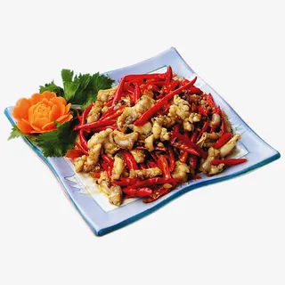 小米椒炒田鸡免抠