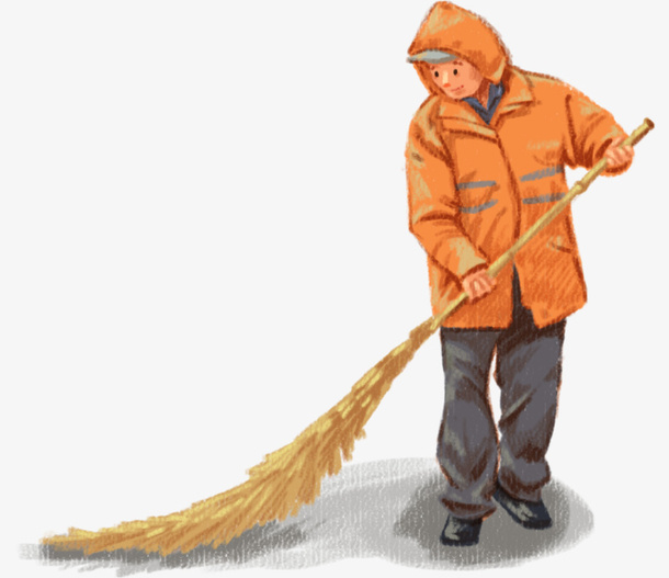 手绘人物插画劳动节辛苦劳动者环免抠