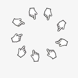 鼠标手点击卡通手绘免抠