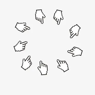 鼠标手点击卡通手绘免抠