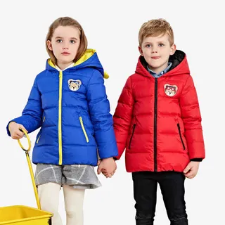 国外儿童羽绒服 冬季保暖免抠