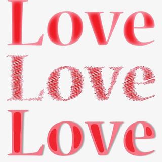 LOVE英文艺术字免抠