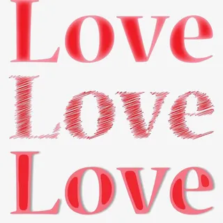 LOVE英文艺术字免抠