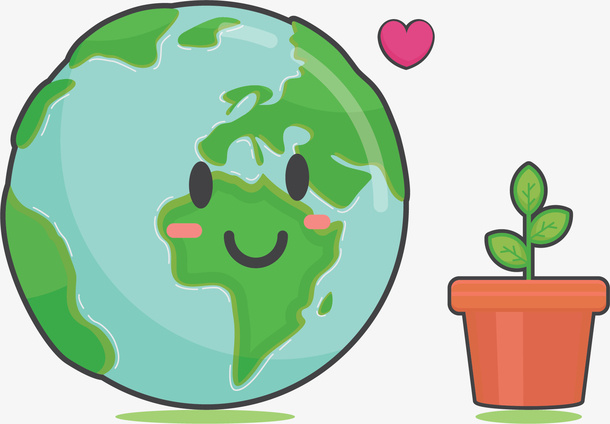 看着幼苗的可爱地球免抠