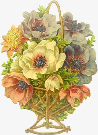 手绘花素材卡通花饰图标免抠