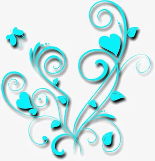 绿色花纹底纹免抠