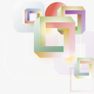 幻彩立体方框背景矢量素材