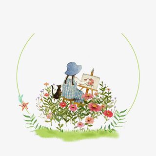 暑假绘画班招生文艺免抠