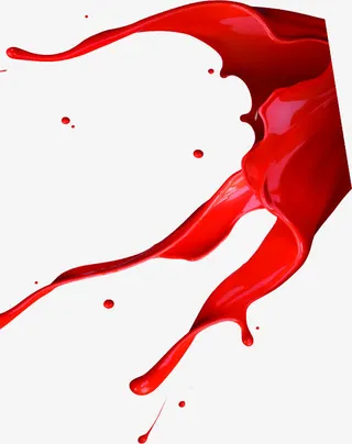 飞溅的红色液体七夕免抠