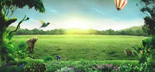 清新大草原促销海报高清