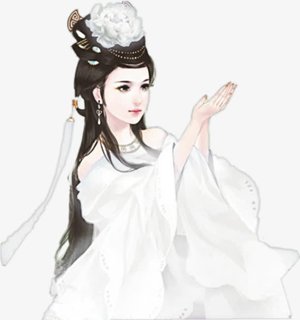 百花仙子女子古风立绘免抠
