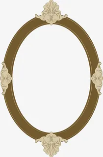 矢量复古欧式椭圆边框免抠