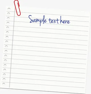 矢量纸张别针图案免抠