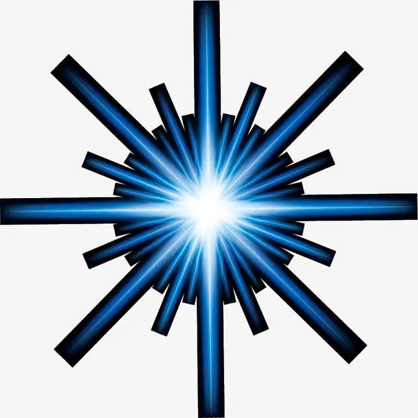 卡通蓝色闪光免抠