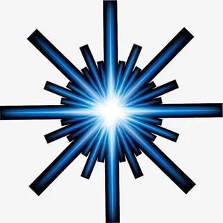 卡通蓝色闪光免抠