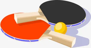 乒乓球拍免抠